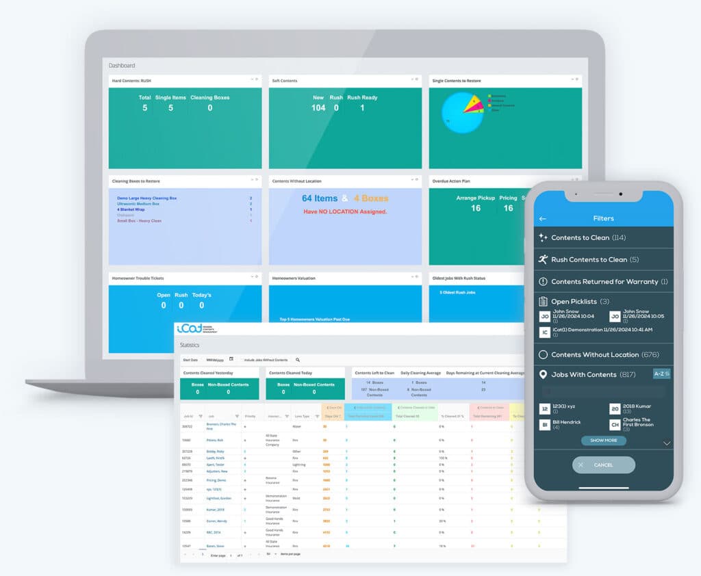 iCat management dashboard and reporting